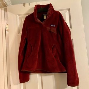 Patagonia Fleece Pullover, Burgundy